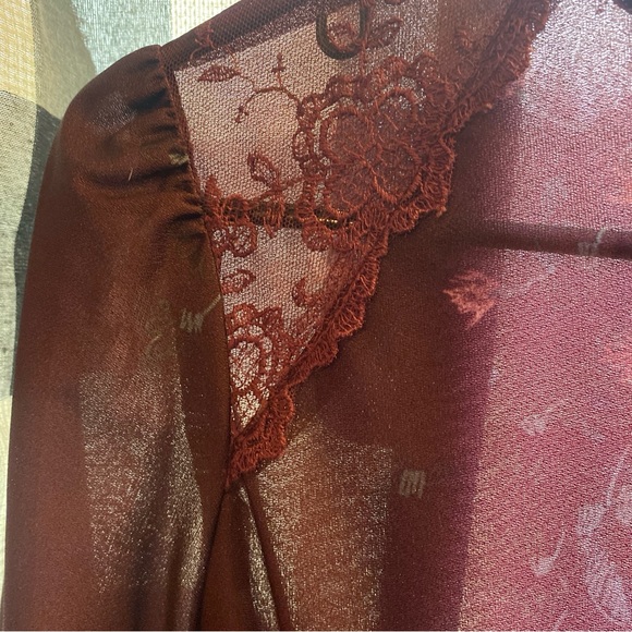 Vintage Patty O’Neil purple Embellished Pleated Gown with Long Bishop Sl… - Picture 3 of 16